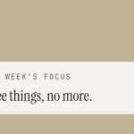 slow week — calmer planning